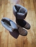 kozaki skórzane zamszowe ocieplane dziewczęce Nelli Blu 31 