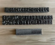 zestaw stempli z cyrylicą.