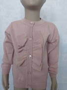 Sweter dziewczęcy STYLOWY sweter elegancki okrycie PUDER