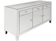 Kare design Luxury Komoda lustrzana blat lustro srebrna 141x77