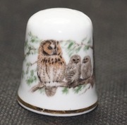 Naparstek Kolekcjonerski Porcelanowy Sowy #5