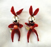 Bombki choinkowe PRL pajacyki zabawki na choinkę retro ozdoby vintage 