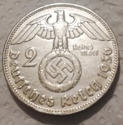 2 marki Paul von Hindenburg 1936 G Niemcy rzadka
