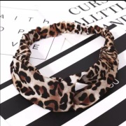 Gumka do włosów opaska szeroka turban panterka