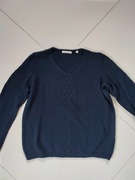 Christian Berg sweter damski  z kaszmirem granatowy rozmiar 40