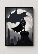 Plakat a3 Batman na tle księżyca