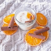 ŚWIECA SOJOWA ZAPACHOWA ŚWIĄTECZNA POMARAŃCZA CYNAMON