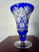 Stary wazon kryształowy kobalt