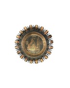 Talerz dekoracyjny z motywem Świątyni Wang – Polska, lata 80.