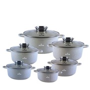 SUPER GARNKI 6 szt z Pokrywkami - MARMURKOWE ZILNER