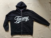 Bluza Tommy Jeans Letterman XL czarna z kapturem rozpinana