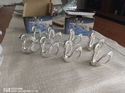 Srebro - Łabędzie na serwetki 8 szt