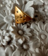 stary kolczyk PRL vintage PRL kolczyk uszkodzony