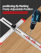 Przymiar stolarski, wzornik wiercenia, montażu prowadnic lub szuflad itp