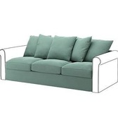 IKEA GRONLID pokrycie sekcji 3-os. Ljungen jasnozielony