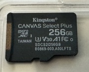 KINGSTON KARTA PAMIĘCI 256 GB MICRO SD CLASS 10