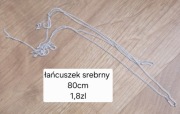 Łańcuszek srebrny cienki łańcuszek do biżuterii naszyjnik 80 cm klasyczny