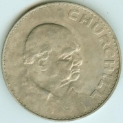  ANGLIA, 5 SZYLINGÓW CHURCHILL 1965 śr. 38 mm