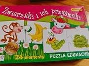 Zwierzaki i ich przysmaki puzzle edukacyjne 