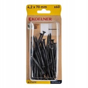 WKRĘTY DO PŁYT G-K DO DREWNA 4,2x70 mm – 60 SZTUK 