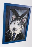 OBRAZ / GRAFIKA / PLAKAT -  PIES HUSKY - AGENT MULDER - A4