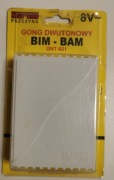GONG DWUTONOWY BIM-BAM 8V Biały (ZAMEL)