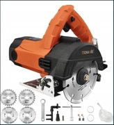 GOXAWEE Ręczna piła tarczowa, 1800 W z regulacja pochylenia i 4 tarcza