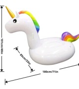 Dmuchany jednorożec duży do basenu, pływający na wodzie, materac, ponton