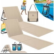 MATA NA PLAŻE OGRÓD SKŁADANA Z OPRACIEM 180 x 53 x 40 CM ZESTAW 2 SZTUKI