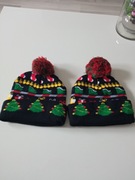 2 x ciepła zimowa czapka Tedi motyw świąteczny r uniwer