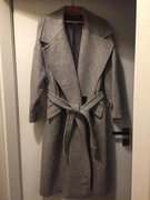 Płaszcz wełniany Mango szary trencz