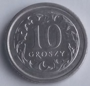 10 GROSZY 2003 - ZAPCHANY STEMPEL 