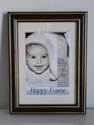 Klasyczna drewniana ramka "The Wall", 13x18 9x13 Passe-partout, złote paski