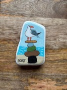 Sopot, magnes na lodówkę, malowany kamien