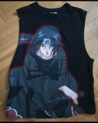 Tshirt top czarny męski bez rękawów Bershka L 