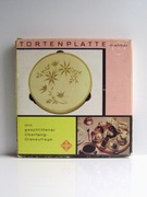 Stary talerz obrotowy na ciasto KREUZ patera taca na tort DDR PRL 