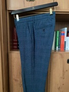 Męskie spodnie Lancerto granatowe w kratę Jimnmy 2 [slim 32/32]