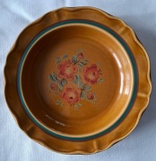 TALERZ GŁĘBOKI MIODOWY PORCELIT PRUSZKÓW PRL