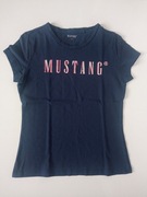 Mustang granatowy T-shirt koszulka sportowa r M