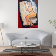 „Bez Widza” – obraz akrylowy 100x70 cm, akt / ekspresja / nowoczesny styl