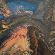 Abstrakcyjny obraz na płótnie format 50-50 autor Jacek Rutkowski