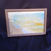 Morze Bałtyckie - Obraz olejny na płycie(26x39 cm)