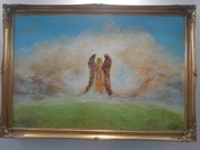 Ogromny obraz olejny  I.Formela ,,Anioł,, 90/60