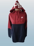 adidas bluza damska z kapturem GD9027 rozpinana XS bordowo-granatowa NOWA. 