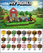 Klocki magnetyczne typu Minecraft 202 bloki i 6 figurek!!!