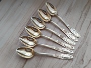 ZŁOCONE ŁYŻECZKI DO KAWY FILIŻANKI WZÓR WIENIEC JAK NORBLIN