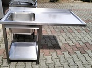 Zlew gastronomiczny jednokomorowy 120x60x85 z miejscem na zmywarkę