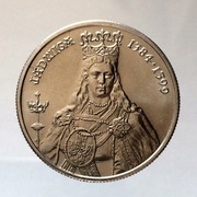 100 zł 1988 Jadwiga - destrukt, niedobity monogram projektanta