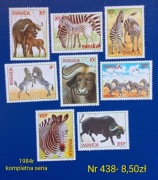 Znaczki fauna:438: zwierzęta, ssaki- Rwanda 1984r **
