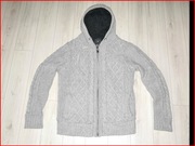 kurtka sweter z kapturem WE M 80% wełna ciepły polar stone island